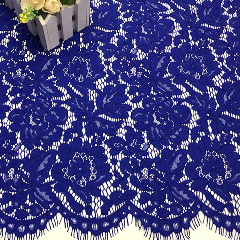 Placement Floral Eyelash Placement Lace Fabric for Women's Wear Wholes 24